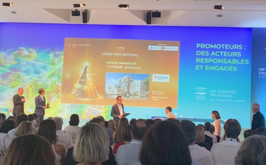 Pyramide d’Or 2019 : Eiffage Immobilier awarded the National Grand Prix for Hypérion’s mixed operation
