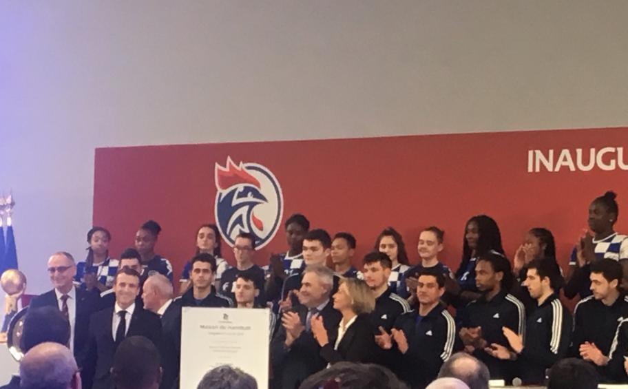 The new showcase of the 2nd French national sport «Maison du Handball» is inaugurated in Créteil