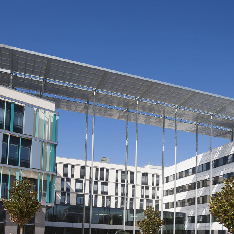 Le Pôle hospitalier mutualiste et le Centre hospitalier de Saint-Nazaire sont reliés par une toiture