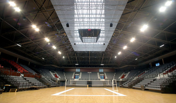 Interior view of a multi-sports venue