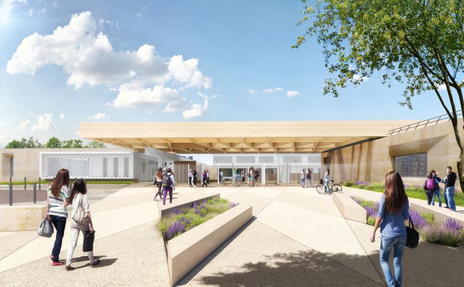 Eiffage Construction remporte la construction du nouveau collège de Remoulins (30), un bâtiment bois et bas carbone