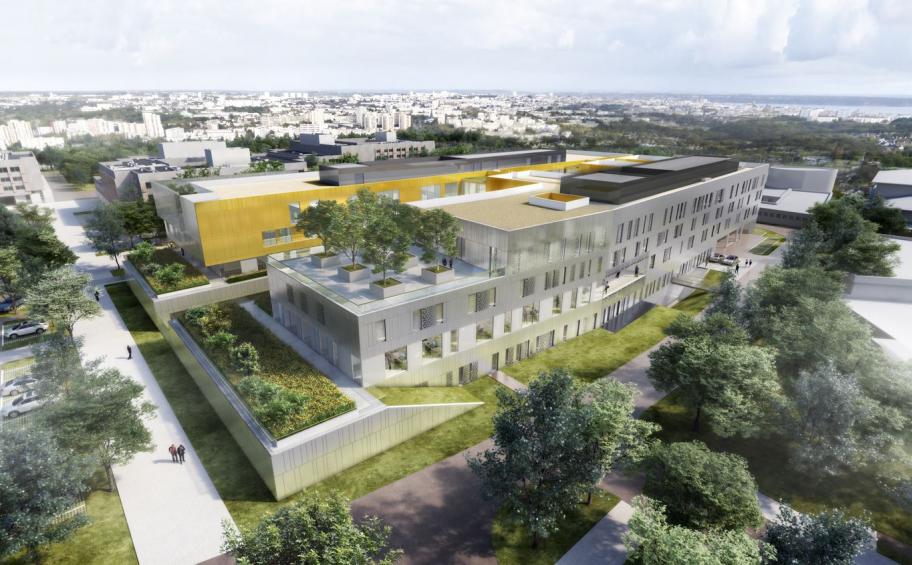 Eiffage Construction teams is building the impressive 21,800 sqm site at the Brest University Hospital