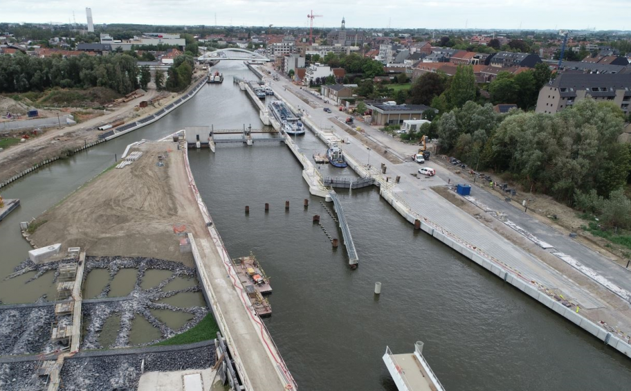 Votez pour le barrage éclusé de la Lys à Harelbeke (Eiffage Benelux) nominé pour un Award Publica !