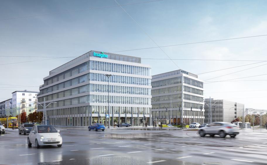 Eiffage Polska Budownictwo remporte le marché du complexe de bureaux et commerces Imagine à Lodz en Pologne