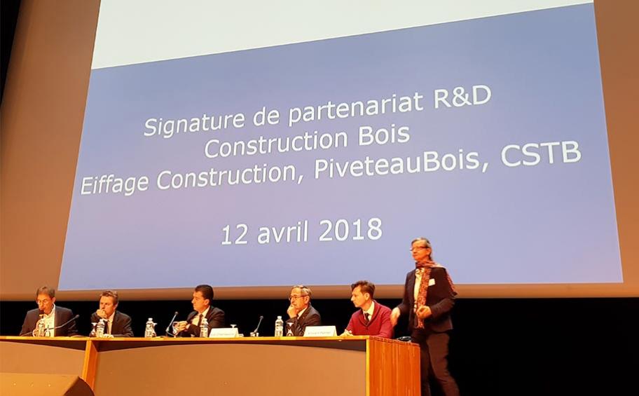 Eiffage Construction signe un partenariat R&D avec le Centre Scientifique et Technique du Bâtiment (CSTB) et PiveteauBois