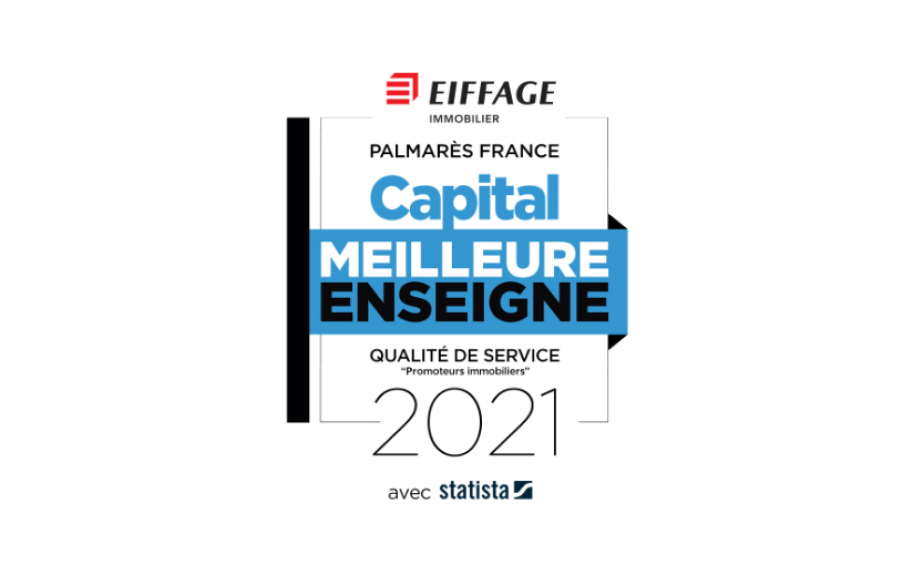 Eiffage Immobilier élue Meilleure Enseigne 2021 par Capital pour la 4ème année consécutive !