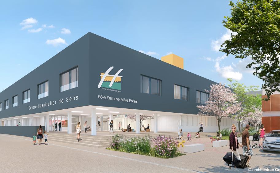 Le Centre Hospitalier de Sens choisit Eiffage Construction pour la restructuration et l’extension de son établissement