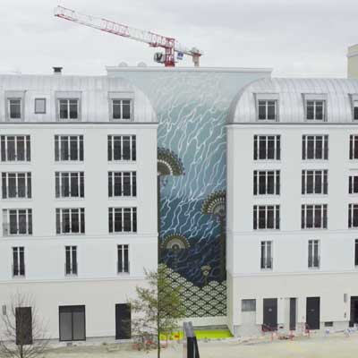 Fresque monumentale sur notre programme immobilier de Clamart Grand Canal