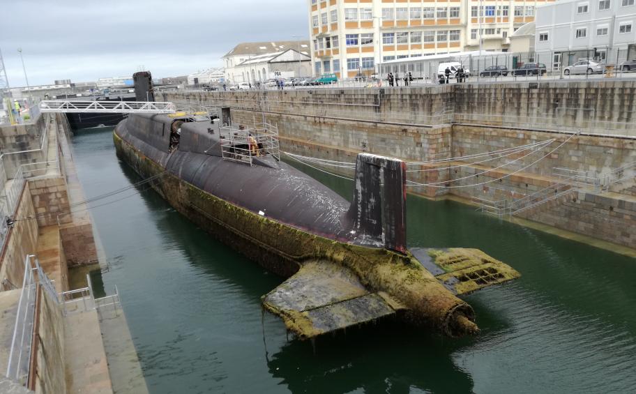 Naval Group site in Cherbourg : Eiffage Construction delivers the preliminary works to the demolition of the former nuclear submarines