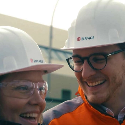 2 collaborateurs du Graduate Program d'Eiffage Construction