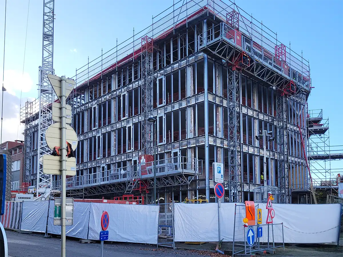 Chantier de réhabilitation La Source à Bruxelles