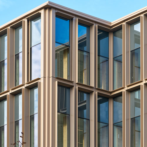 The façade of In'Cube: Danone's research and innovation centre