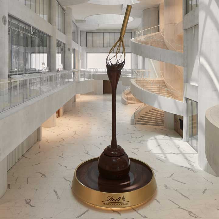 The world's largest chocolate fountain at 10 m high